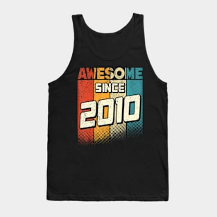 Awesome Since 2010 14 Yo Retro 14Th Birthday Boy Tank Top